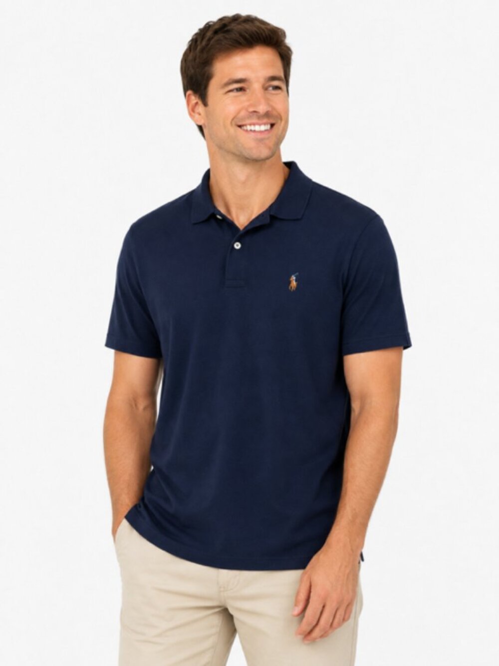 NWT Polo Ralph Lauren Classic Fit Navy Polo Shirt Men’s Medium Short Sleeve